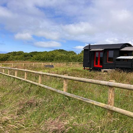 Shepherds Hut In A Private Meadow With Sea Views 하틀랜드 외부 사진