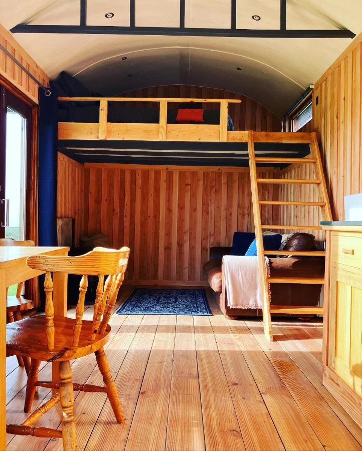 Shepherds Hut In A Private Meadow With Sea Views 하틀랜드 외부 사진